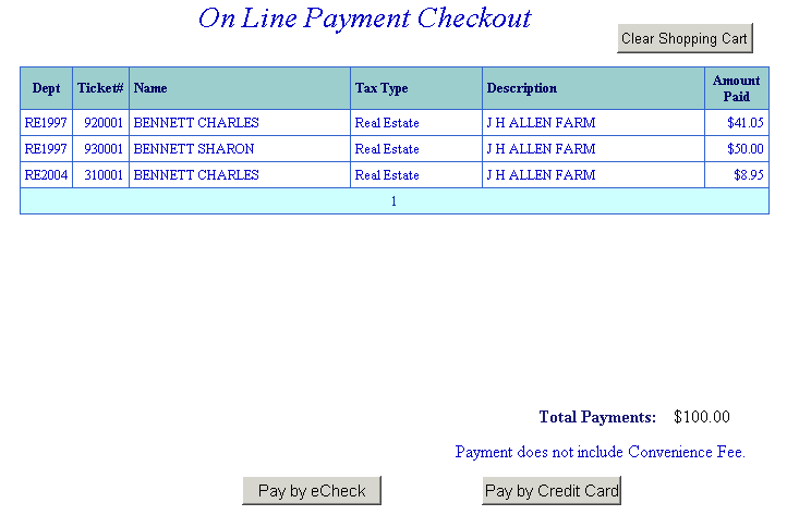 Total payments example